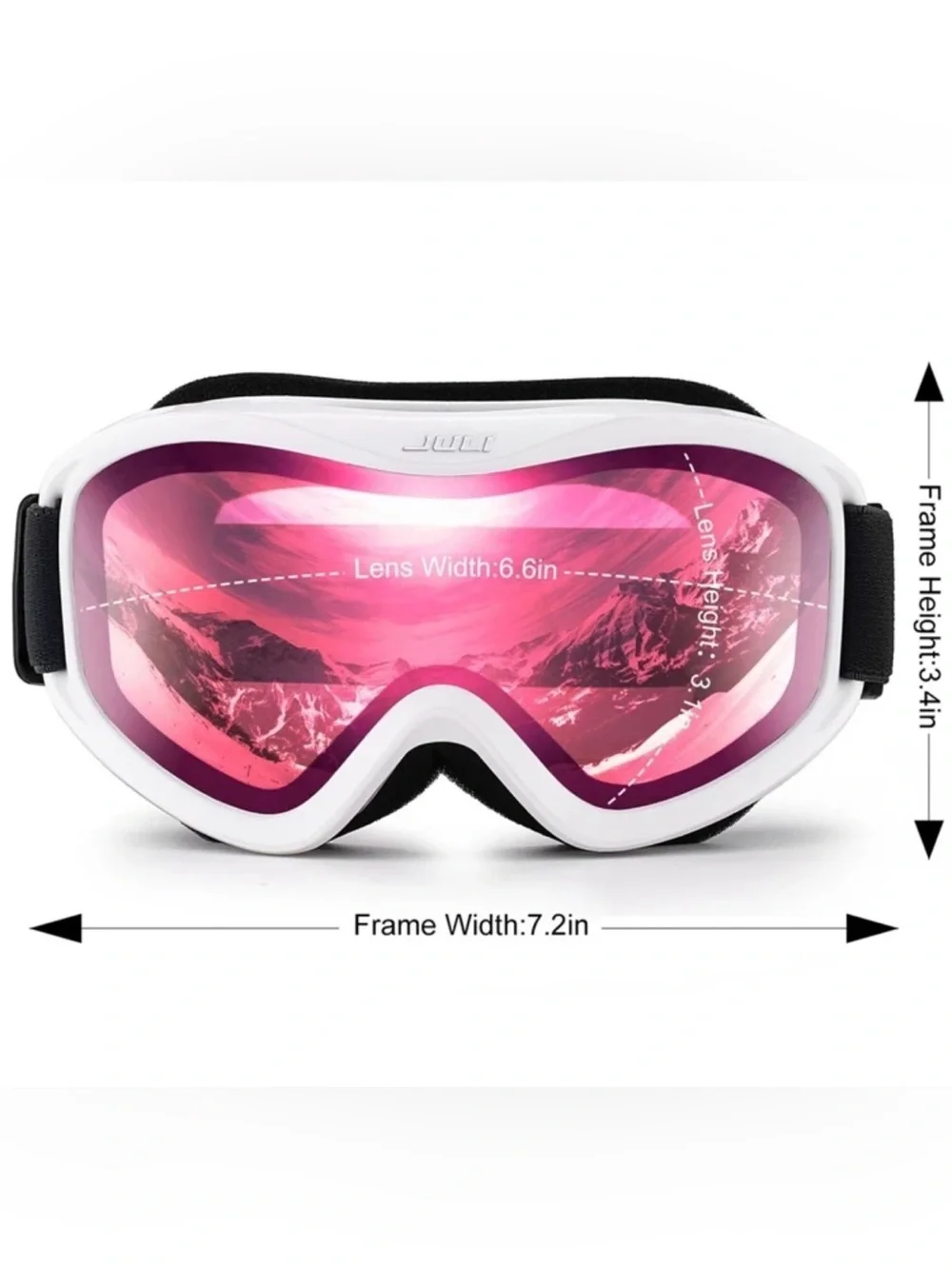 JULI Pink & White Ski Goggles Snowboard Goggles Snowmobile Skiing Skating